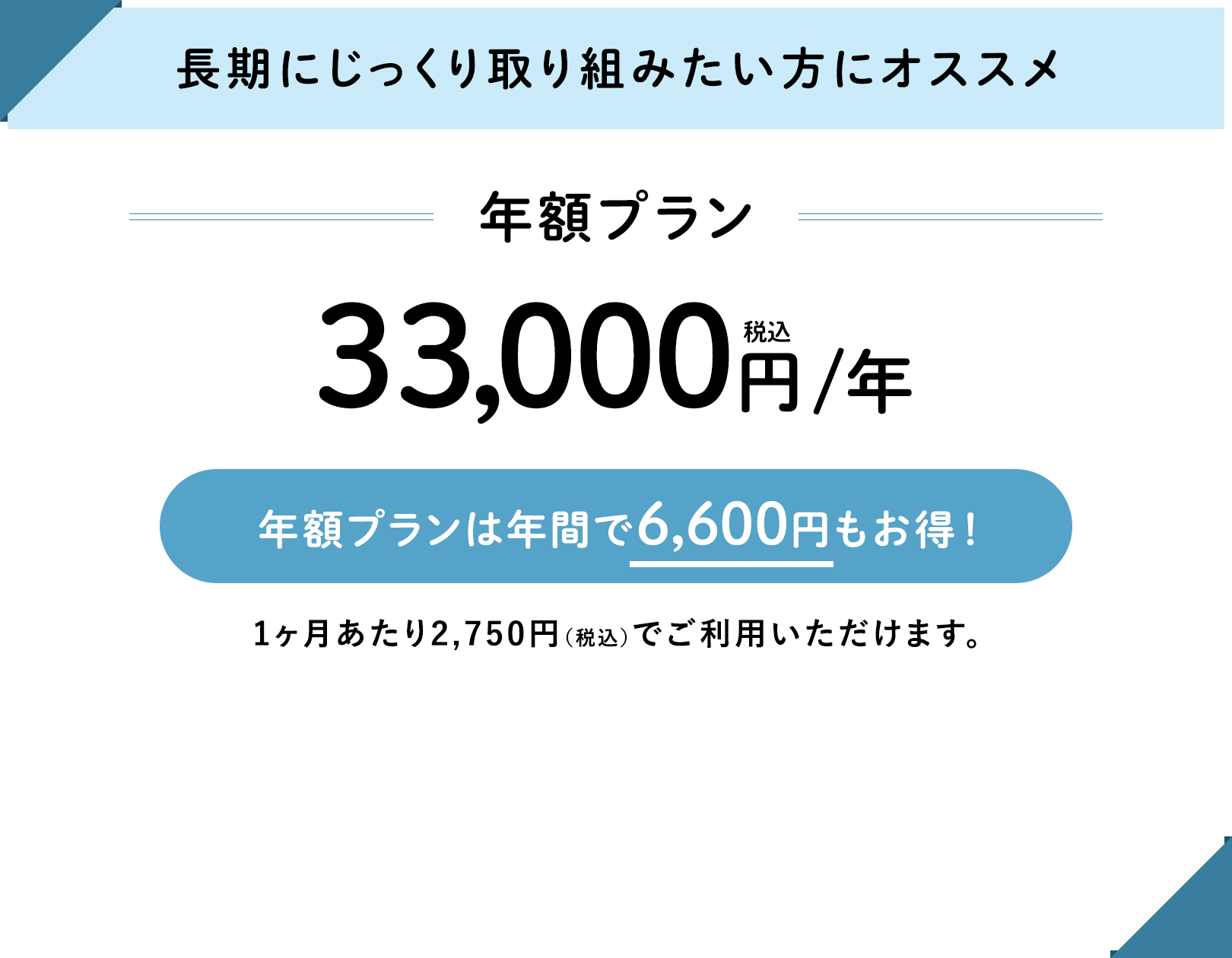 年額プラン 33,000円/年